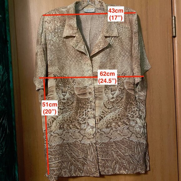 Conrad C Safari Tiger Print 2 piece blouse and skirt (slight sheer) - Picture 3 of 13